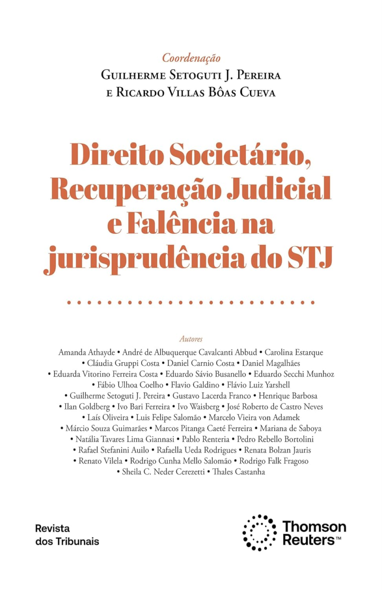 Livro Direito Societário, Recuperação Judicial e Falência na Jurisprudência do STJ por Ricardo Villas Bôas Cueva e Guilherme Setoguti | PDF |