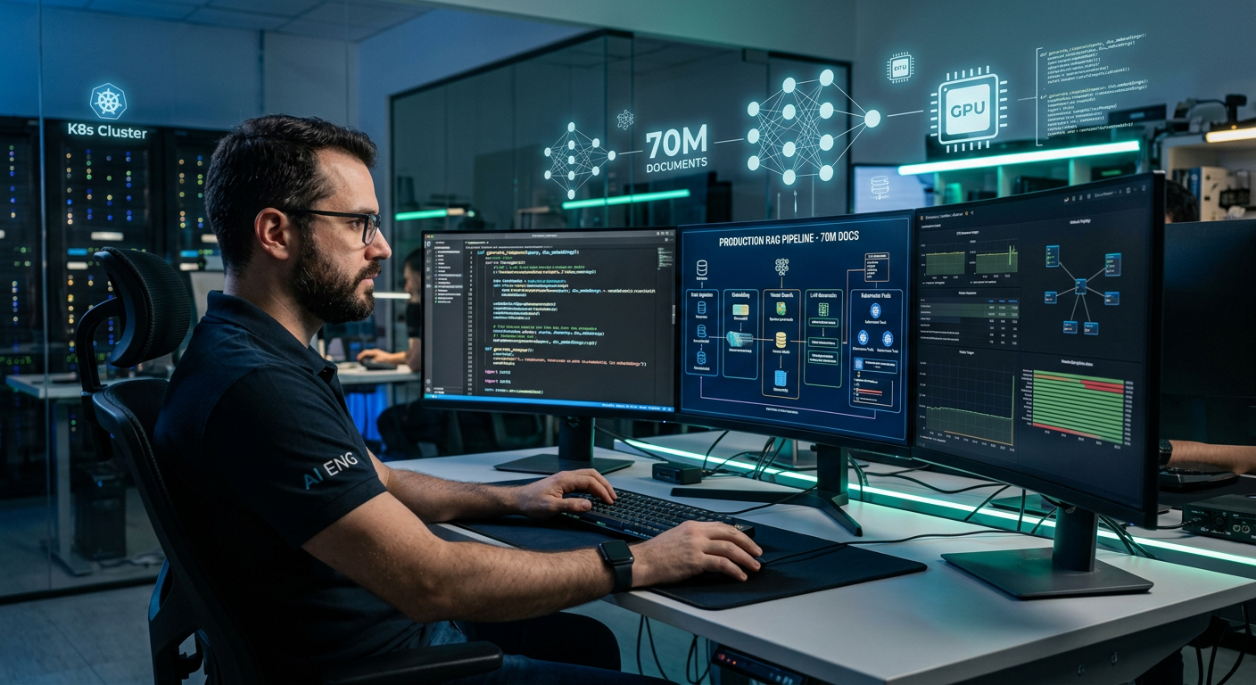 Engenheiro Alberto Luiz trabalhando em arquitetura de IA com RAG, otimização de GPU e Kubernetes para sistemas de produção.