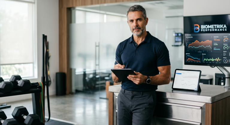 Homem maduro e focado, simbolizando energia, saúde masculina e otimização hormonal do Clube da Testo do Dr. Alessandro Loiola.