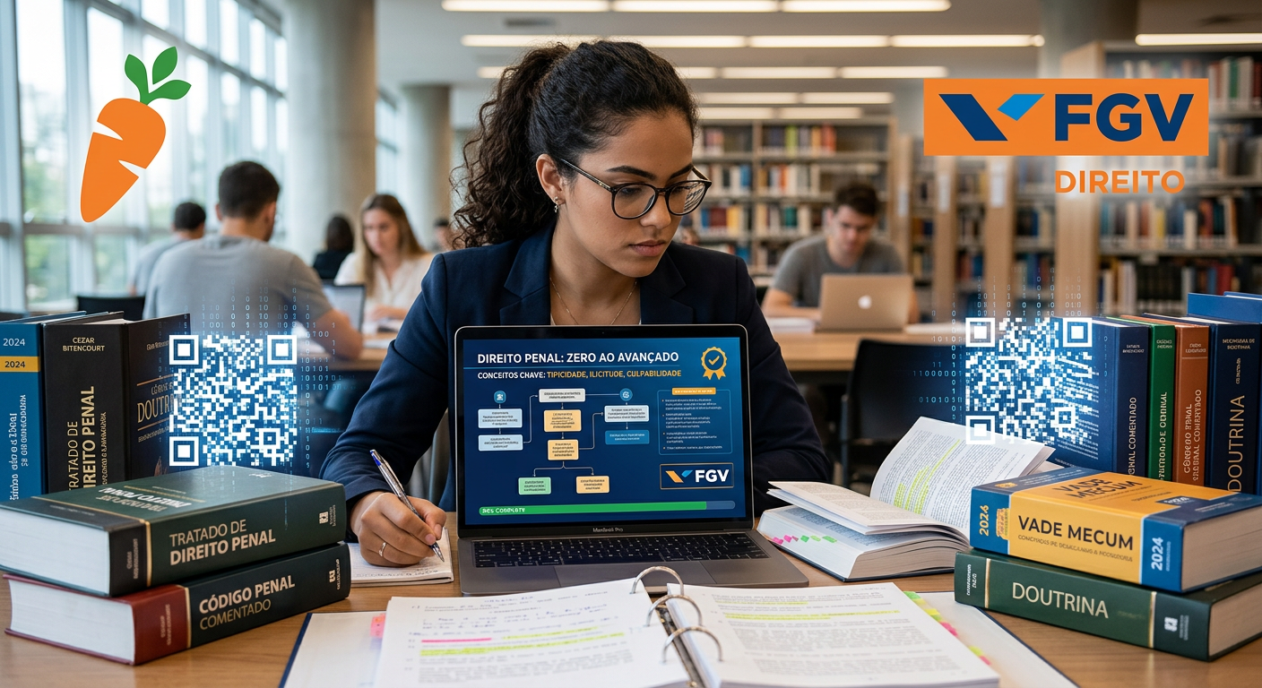 Plataforma do Cenoura 2.0: Curso de Direito Penal e Processo Penal do Zero ao Avançado com foco FGV.