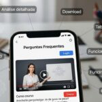 Ilustração de Arthur, jogador de futebol, e Malu, influenciadora digital, juntos em um rooftop ao pôr‑do‑sol, simbolizando seu romance de infância.