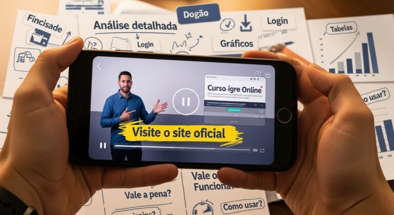 Ilustração do CEO Gael, a jovem Laura e a filha superdotada de seis anos em um cenário urbano brasileiro ao entardecer.