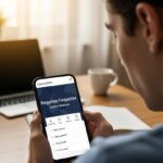 Illustration of Pahom, the peasant from Tolstoy's 'How Much Land Does a Man Need?', standing on a golden steppe at sunrise with a distant nomadic caravan.